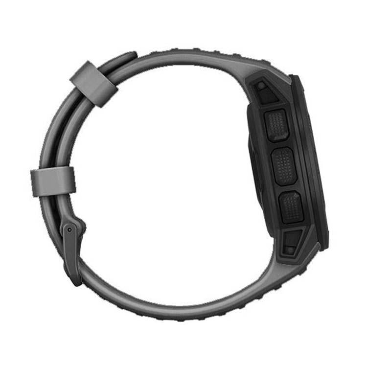 For Garmin Instinct 22mm Kalebol Steel Buckle Silicone Watch Band(Grey)