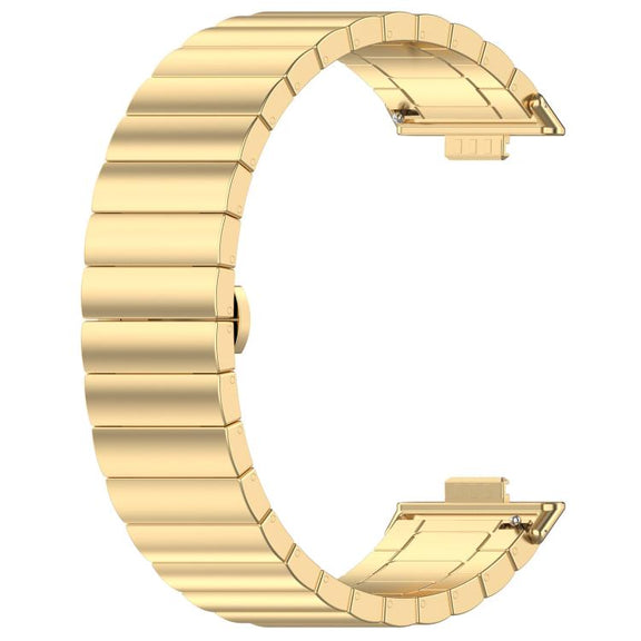 For Huawei Watch Fit3 Kalebol Solid Stainless Steel Strap(Gold)