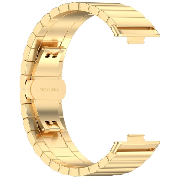 For Huawei Watch Fit3 Kalebol Solid Stainless Steel Strap(Gold)