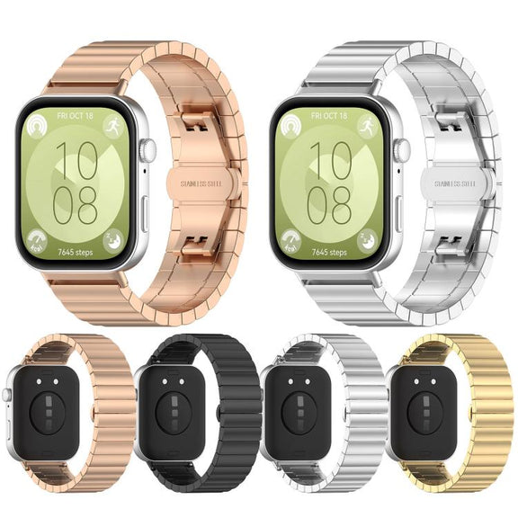 For Huawei Watch Fit3 Kalebol Solid Stainless Steel Strap(Silver)