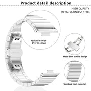 For Huawei Watch Fit3 Kalebol Solid Stainless Steel Strap(Silver)