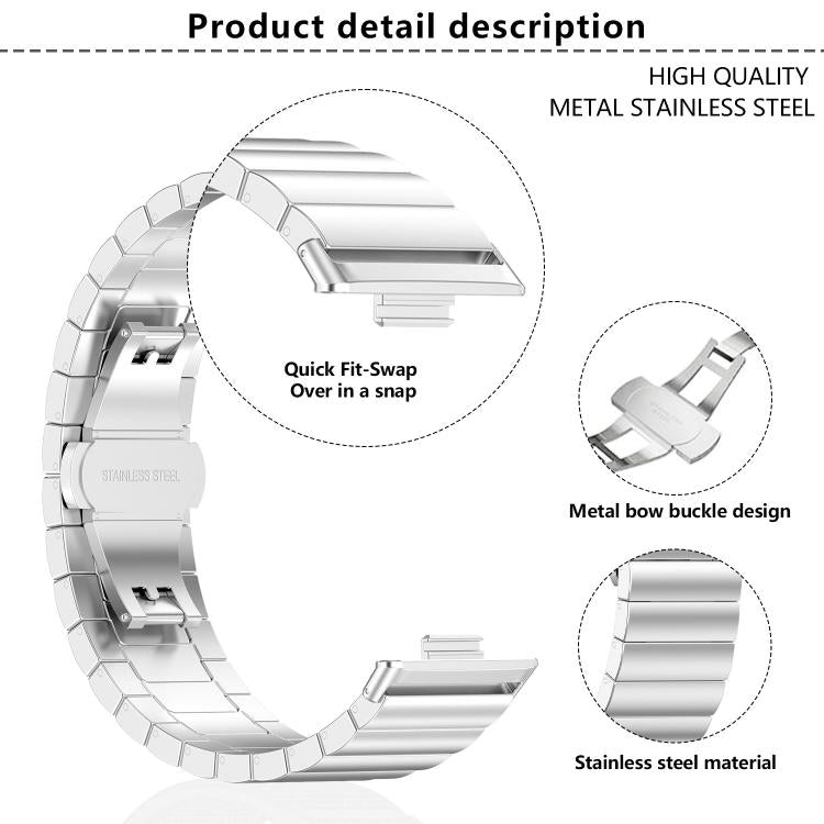 For Huawei Watch Fit3 Kalebol Solid Stainless Steel Strap(Gold)