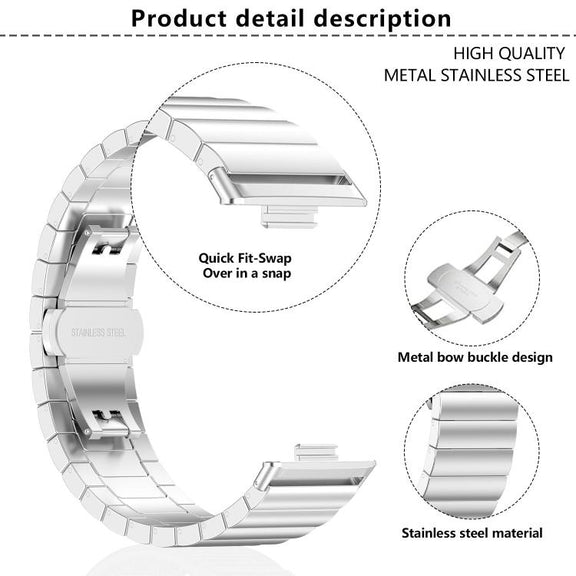 For Huawei Watch Fit3 Kalebol Solid Stainless Steel Strap(Gold)