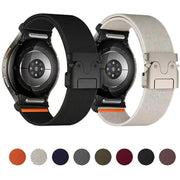 For Samsung Galaxy Watch 7 / 6 / 5 / 4 Press Button Connector Parachute Buckle Elastic Nylon Watch Band(Starlight)