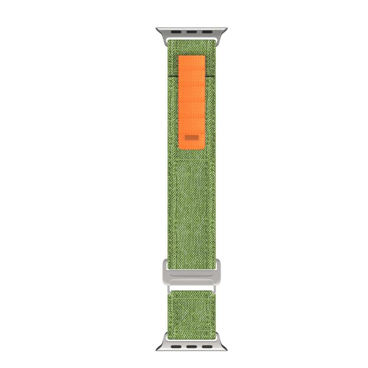 For Apple Watch 42mm / 41mm / 40mm / 38mm Kalebol Canvas Pattern Nylon Loop Strap(Army Green)