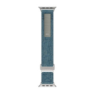 For Apple Watch 42mm / 41mm / 40mm / 38mm Kalebol Canvas Pattern Nylon Loop Strap(Light Blue)