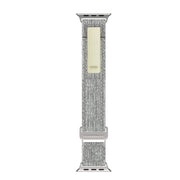 For Apple Watch 42mm / 41mm / 40mm / 38mm Kalebol Canvas Pattern Nylon Loop Strap(Light Grey)