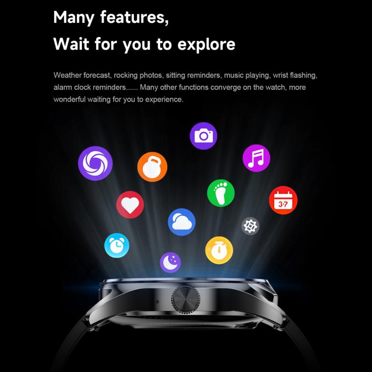 D9 1.46 inch 2 in 1 Bluetooth Earphone Smart Watch, Support Bluetooth Call / NFC / Heart Rate(Silver)