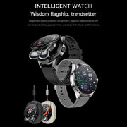 D9 1.46 inch 2 in 1 Bluetooth Earphone Smart Watch, Support Bluetooth Call / NFC / Heart Rate(Black)