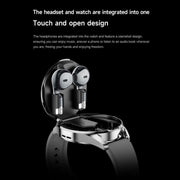 D9 1.46 inch 2 in 1 Bluetooth Earphone Smart Watch, Support Bluetooth Call / NFC / Heart Rate(Black)