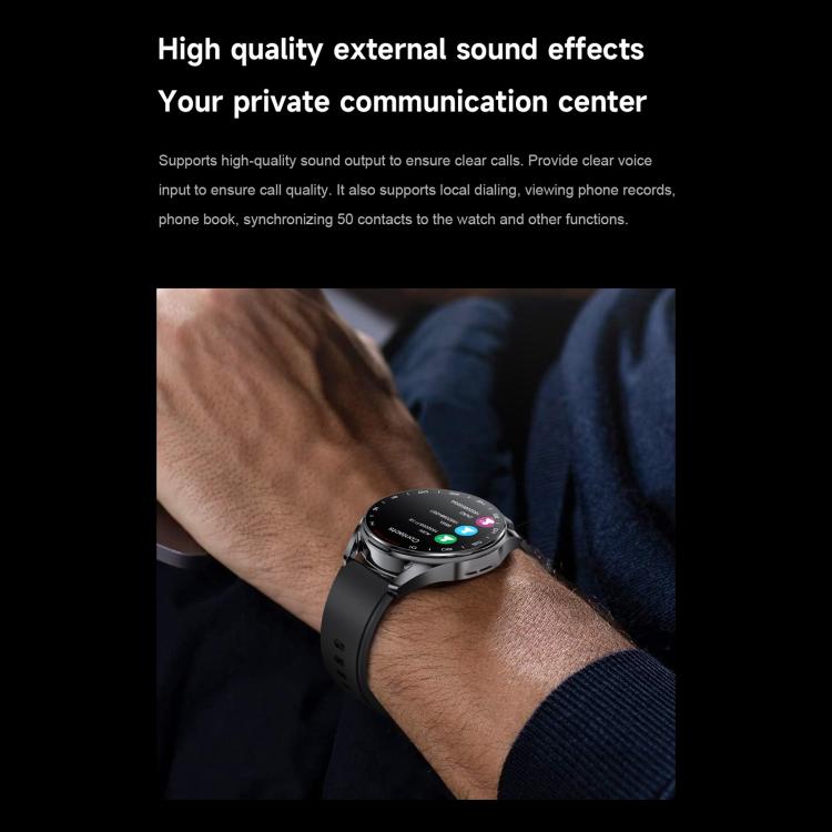 D9 1.46 inch 2 in 1 Bluetooth Earphone Smart Watch, Support Bluetooth Call / NFC / Heart Rate(Black)