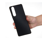 For Sony Xperia 5 Plus / Xperia 1 II Solid Color Liquid Silicone Dropproof Full Coverage Protective Case(Black)
