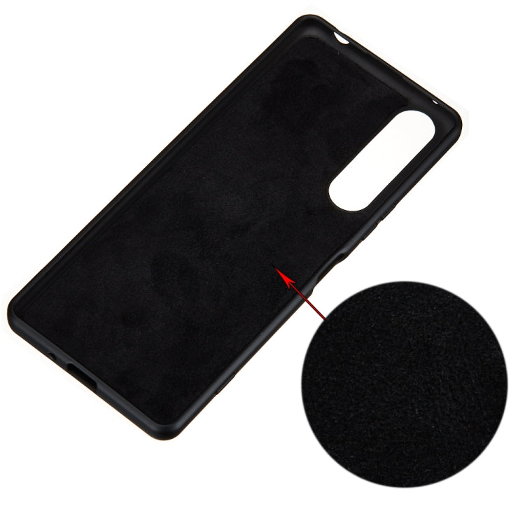 For Sony Xperia 5 Plus / Xperia 1 II Solid Color Liquid Silicone Dropproof Full Coverage Protective Case(Black)