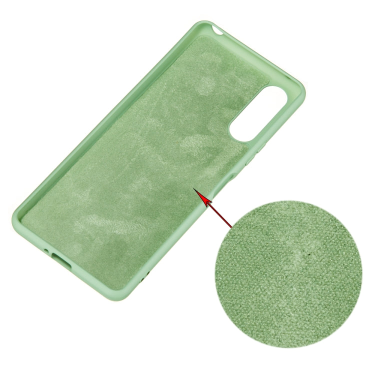 For Sony Xperia 10 II Solid Color Liquid Silicone Dropproof Full Coverage Protective Case(Green)