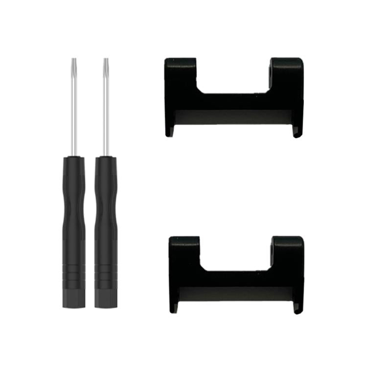 For Amazfit T-Rex 1 Pair Metal Watch Band Connector with Screwdriver(Black)