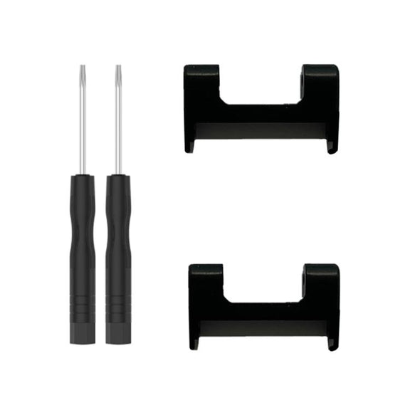 For Amazfit T-Rex 1 Pair Metal Watch Band Connector with Screwdriver(Black)