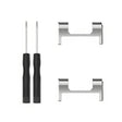 For Amazfit T-Rex 1 Pair Metal Watch Band Connector with Screwdriver(Silver) - For Amazfit by PMc TechLife | Online Shopping South Africa | PMc TechLife | Buy Now Pay Later Mobicred