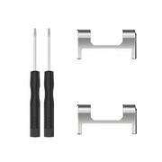 For Amazfit T-Rex 1 Pair Metal Watch Band Connector with Screwdriver(Silver)