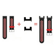 For Amazfit T-Rex 1 Pair Metal Watch Band Connector with Screwdriver(Silver)