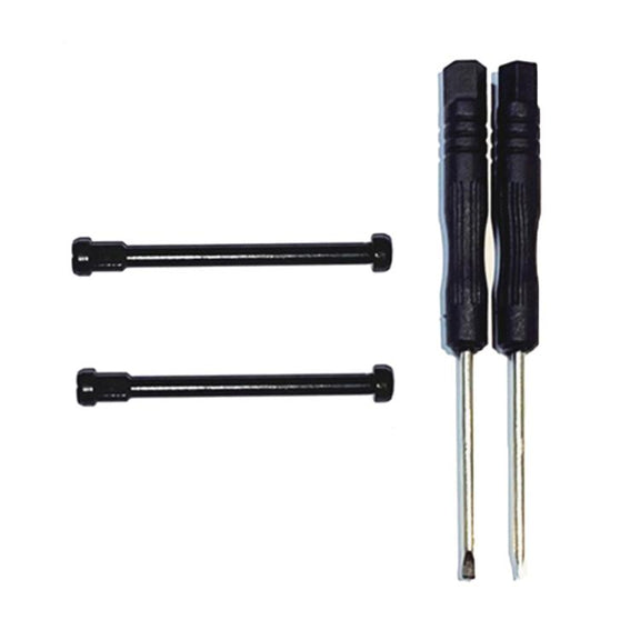 For Amazfit T-Rex 3 2pcs/Pair Flathead Watch Band Replacement Lug Rod with Screwdriver(Black)