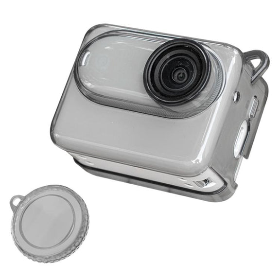 For Insta360 GO 3S Body Soft TPU Protective Case with Lens Cover(Ink Grey)