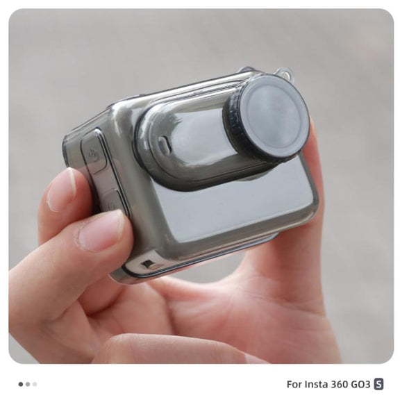 For Insta360 GO 3S Body Soft TPU Protective Case with Lens Cover(Ink Grey)
