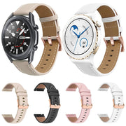 18mm Rose Gold Buckle Leather Watch Band(White)