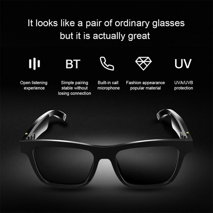 E10 Smart Audio Bluetooth Glasses, Style: Button Style(Transparent)
