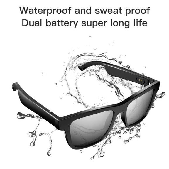E10 Smart Audio Bluetooth Glasses, Style: Button Style(Black)