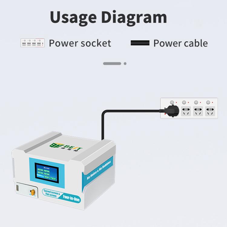 BEST B-528 4 in 1 7 inch Intelligent Laminating and Defoaming Machine Built-in Vacuum Pump, Plug:EU Plug