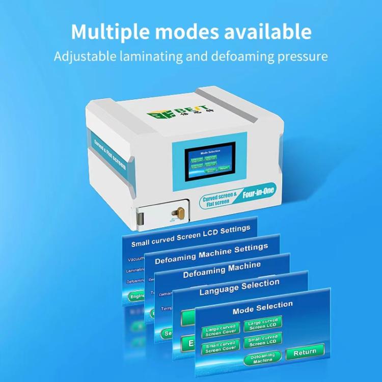 BEST B-528 4 in 1 7 inch Intelligent Laminating and Defoaming Machine Built-in Vacuum Pump, Plug:AU Plug