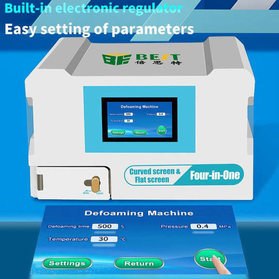 BEST B-528 4 in 1 7 inch Intelligent Laminating and Defoaming Machine Built-in Vacuum Pump, Plug:AU Plug
