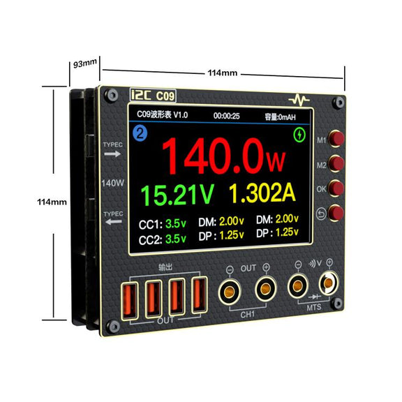 i2C C09 Charge Detection / Voltage Measurement Digital Waveform Ammeter, Model:With Expansion  Board