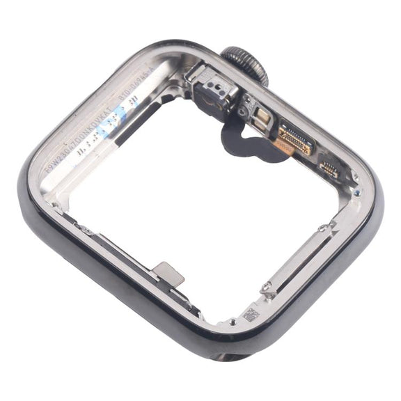 For Apple Watch Series 5 44mm LTE Graphite Steel Middle Frame Bezel Plate with Crown Spin Axis Flex Cable