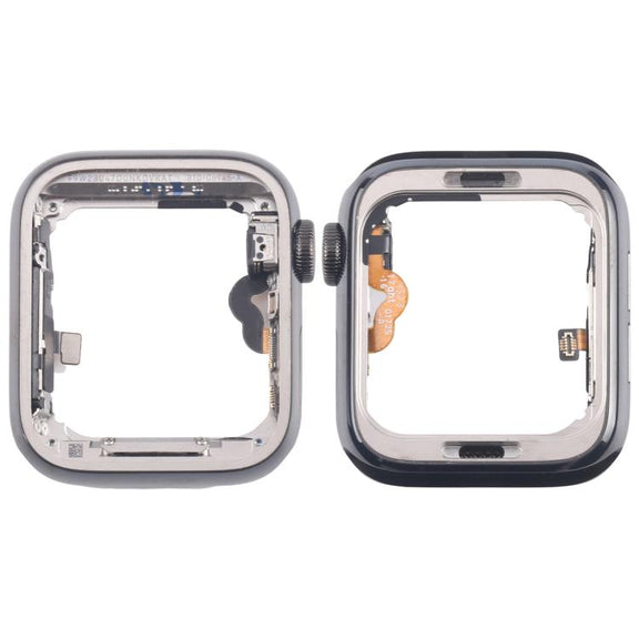 For Apple Watch Series 5 40mm LTE Graphite Steel Middle Frame Bezel Plate with Crown Spin Axis Flex Cable