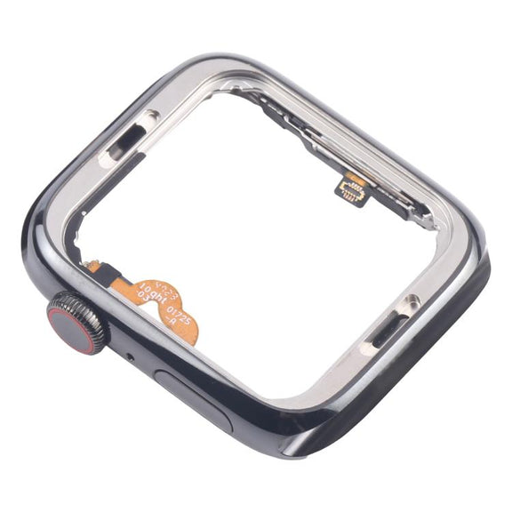 For Apple Watch Series 4 44mm LTE Graphite Steel Middle Frame Bezel Plate with Crown Spin Axis Flex Cable