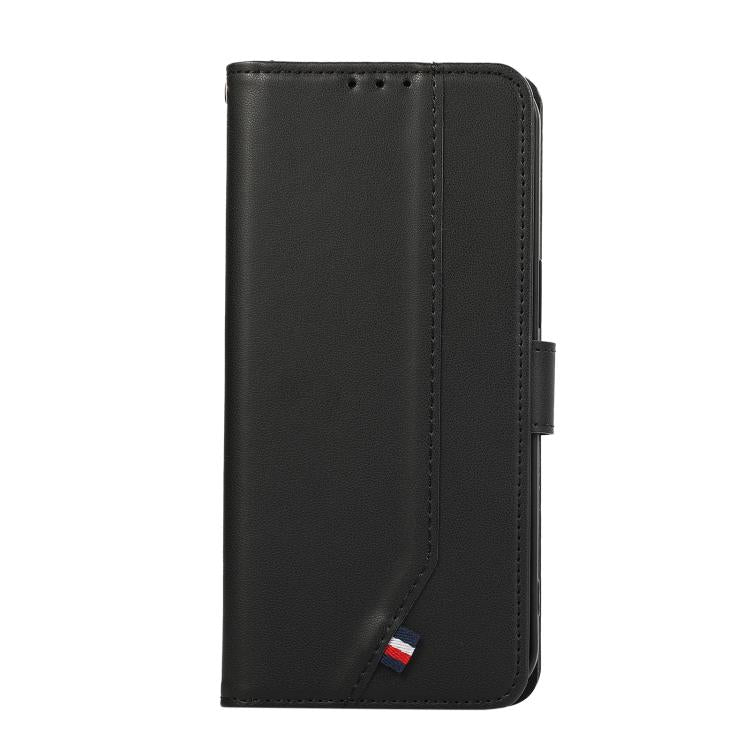 For iPhone 17 ABEEL Delicate Texture Splicing RFID Leather Phone Case(Black)