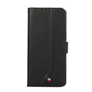 For iPhone 17 ABEEL Delicate Texture Splicing RFID Leather Phone Case(Black)