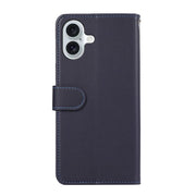 For iPhone 17 ABEEL Delicate Texture Splicing RFID Leather Phone Case(Blue)