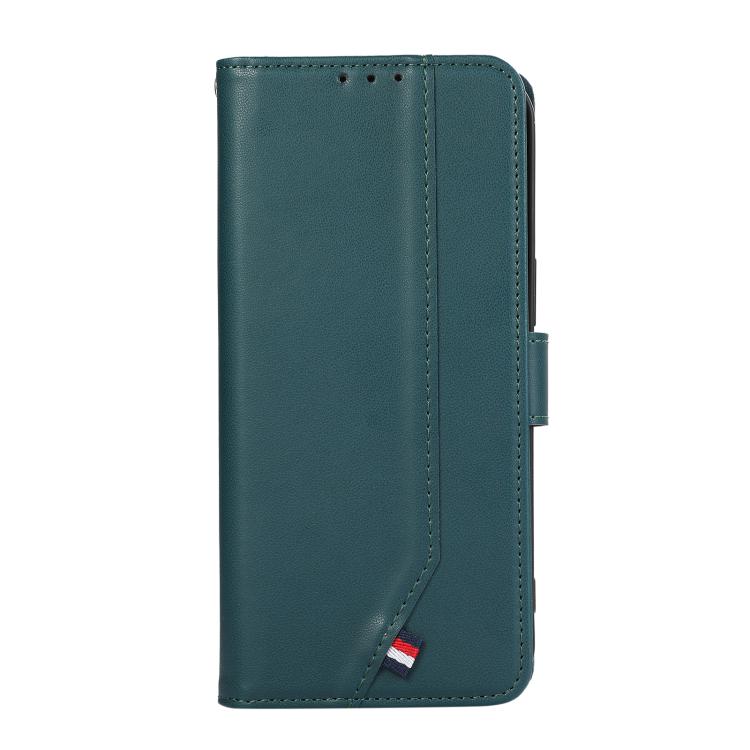 For iPhone 17 ABEEL Delicate Texture Splicing RFID Leather Phone Case(Green)