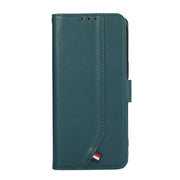 For iPhone 17 ABEEL Delicate Texture Splicing RFID Leather Phone Case(Green)