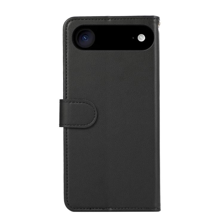 For iPhone 17 Air ABEEL Delicate Texture Splicing RFID Leather Phone Case(Black)