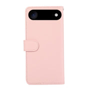 For iPhone 17 Air ABEEL Delicate Texture Splicing RFID Leather Phone Case(Pink)