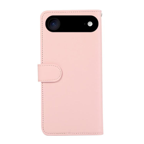 For iPhone 17 Air ABEEL Delicate Texture Splicing RFID Leather Phone Case(Pink)