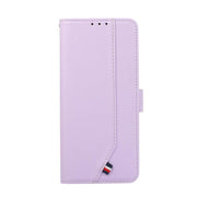 For iPhone 17 Air ABEEL Delicate Texture Splicing RFID Leather Phone Case(Purple)