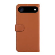 For iPhone 17 Air ABEEL Delicate Texture Splicing RFID Leather Phone Case(Brown)