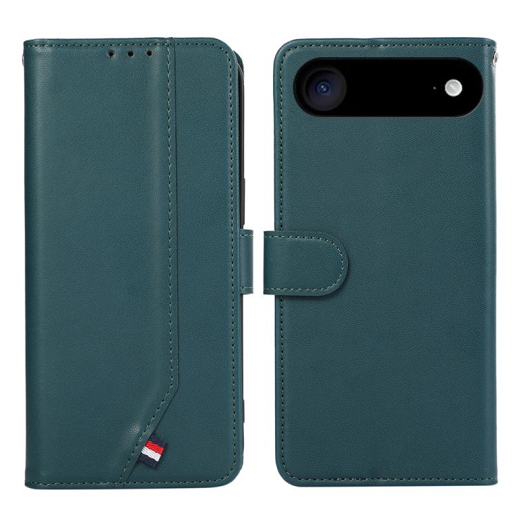 For iPhone 17 Air ABEEL Delicate Texture Splicing RFID Leather Phone Case(Green)