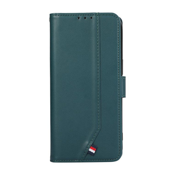 For iPhone 17 Pro Max ABEEL Delicate Texture Splicing RFID Leather Phone Case(Green)