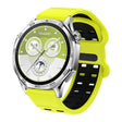22mm Double-row Hole Studded Buckle Silicone Watch Band(Lime Black) - free shipping - PMc TechLife - Order now!