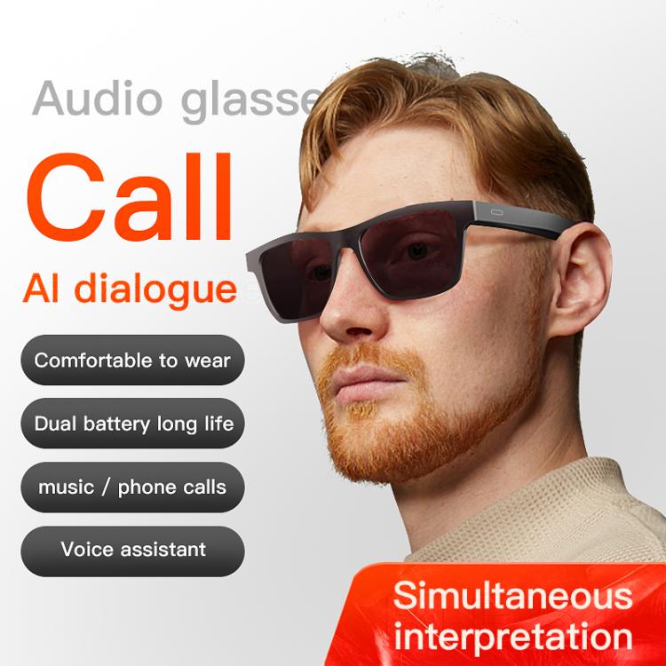 E10 Pro Smart Audio Bluetooth Glasses, Style: AI Translation(Transparent)
